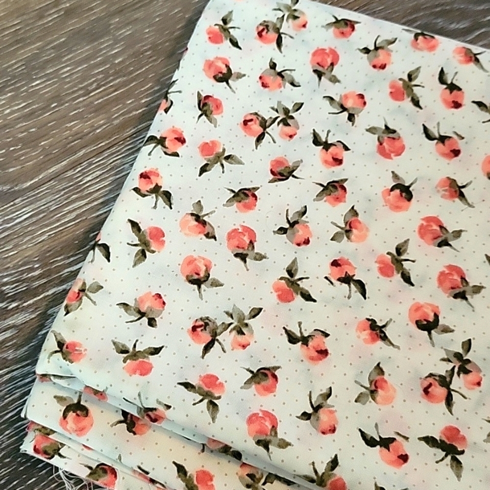 2 yards of cotton flower print fabric